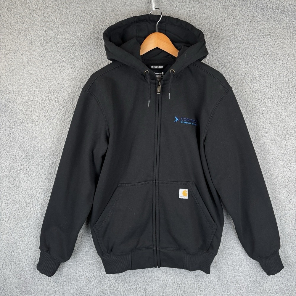 Carhartt Rain Defender Paxton Jacket Men Small Heavyweight Hoodie Zip 100614-001